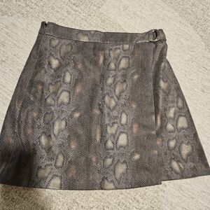 Ted Baker Genuine Leather Snakeskin Skirt